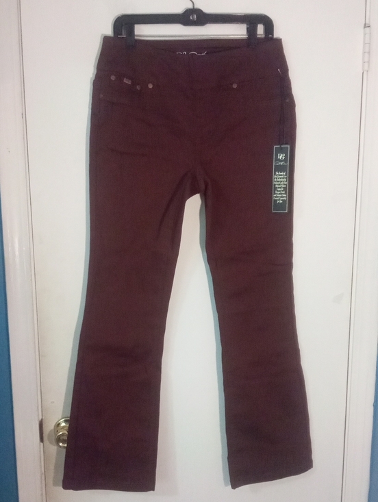 DG2 by Diane Gilman Pants - Dg2 By Diane Gilman Maroon Bootcut Jeggings Bootcut